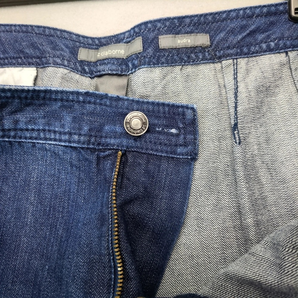 NWT Liz Claiborne Audra Capri Jeans Womens Plus 22W 44x20" 100% Cotton Dark Wash - Picture 5 of 8